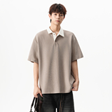 8无影墙280克米纱毛巾料拼色领短宽polo衫短袖T恤HWH41-P50-控88，男装T恤，星座514A（原614）