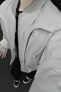 抖音6美式绣花飞行服cleanfit分割棉服外套1713-MF88-P138图片