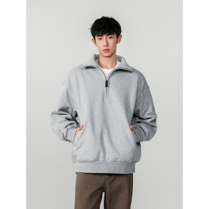 3无影墙 430克重磅cleanfit半拉链立领卫衣 1713-HWH07-P68-控108，男装卫衣，星座514A（原614）