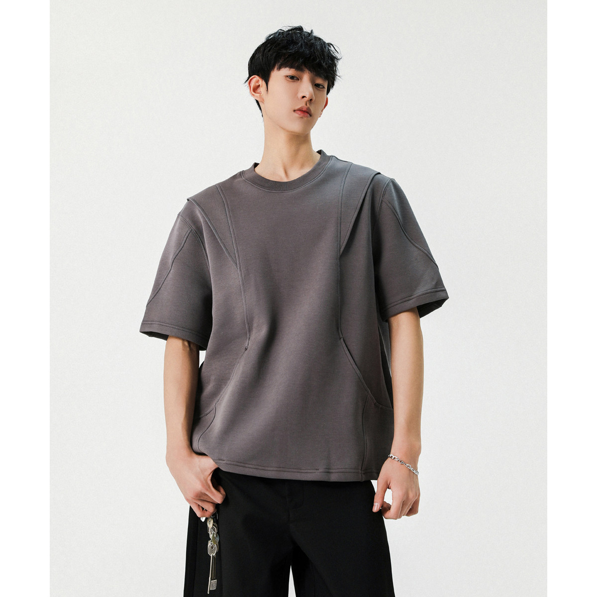 6无影墙活页重磅280g华棉cleanfit风短袖T恤HWH17-P48控79，男装T恤，星座514A（原614）