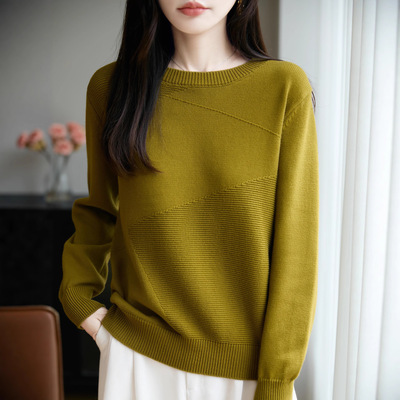 法式纯棉针织打底衫女2025秋冬新款加厚保暖长袖内搭毛衣百搭小衫