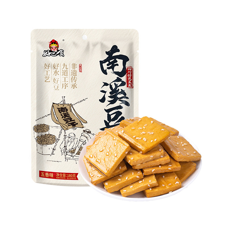 好巴食 南溪豆干五香味百年经典豆干地道慢卤川味休闲180g*2袋