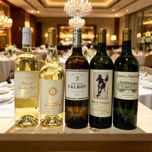 法国波尔多名酒LYNCH-BAGES靓次伯干白CHEVALIER骑士正牌白葡萄酒