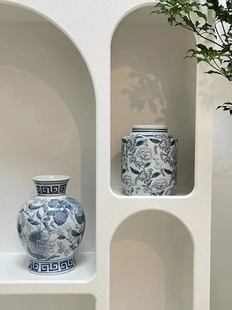 包邮 「衍野花艺」新中式 客厅摆件现代中式 插花花瓶客厅送人全国