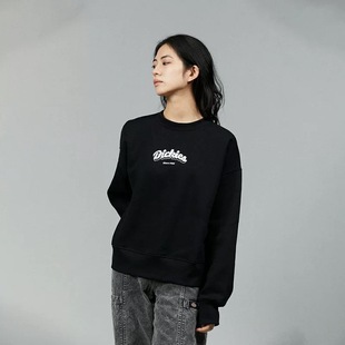 DIckies 春夏可爱logo印花圆领加绒休闲卫衣 女款   DK013071