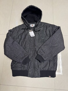 Dickies秋冬仿羊羔绒内里柔系牛仔宽松连帽夹克男女同款 DK0A87GU