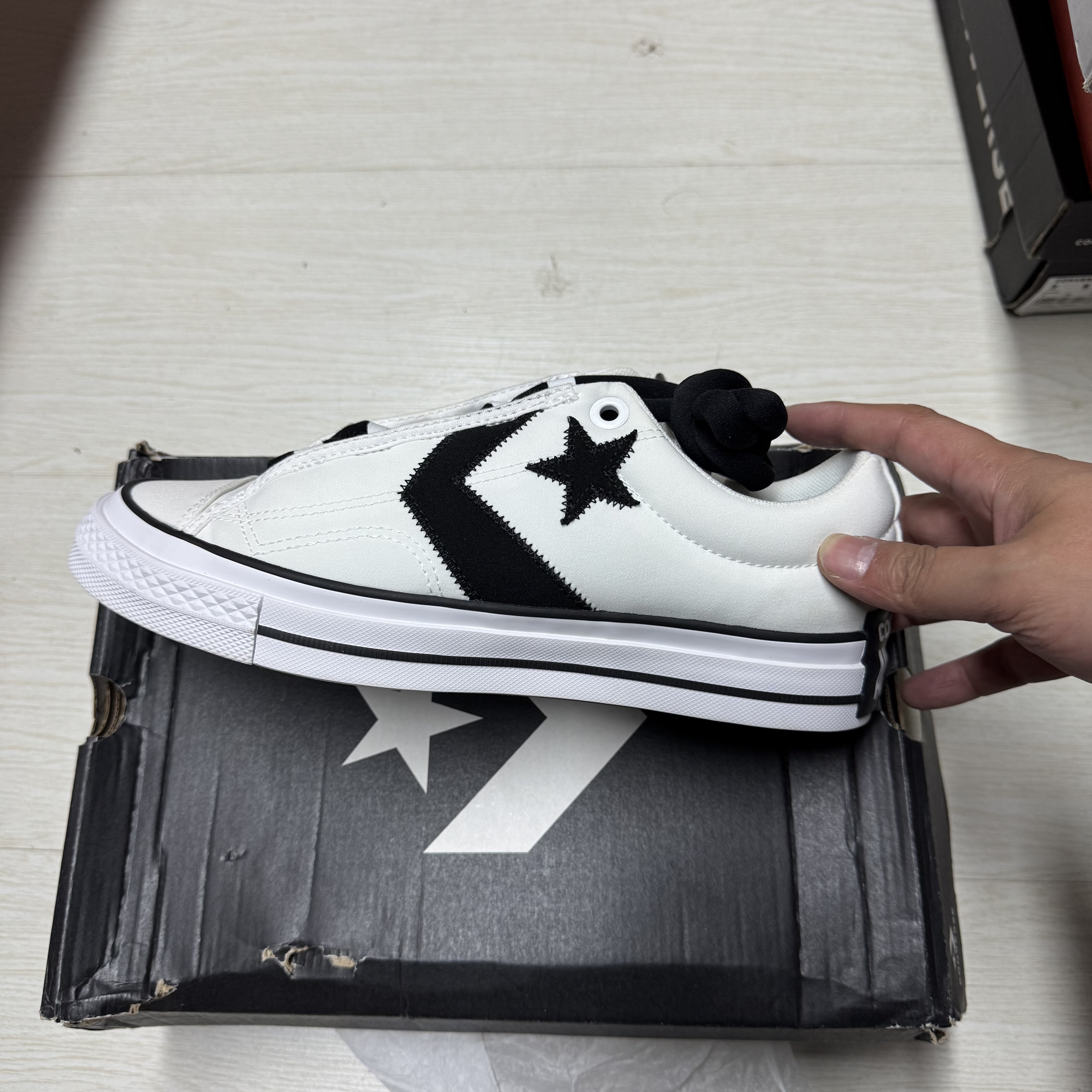 正品CONVERSE匡威Puff Player大Logo星箭男女低帮帆布鞋 A14721C