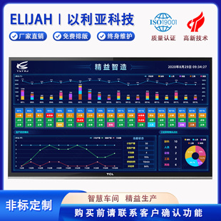 定制化MES生产管理系统订单信息可视化显示安灯数据统计分析软件