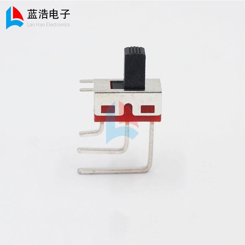 SS-12D08 2档3脚弯脚拨动开关3脚立式90度音响功放大电流滑动开关