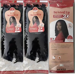 3X 手撕毛毛虫假发 Afro Twist Kinky Marley Bulk Hair 三件套