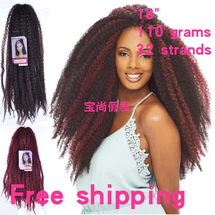 marley braids afro kinky curly hair twist braid 非洲脏辫假发