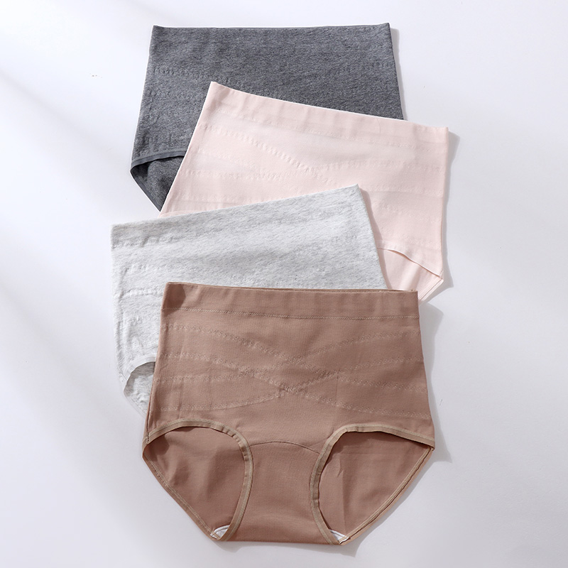 简约软糯高腰X交叉收腹内裤女