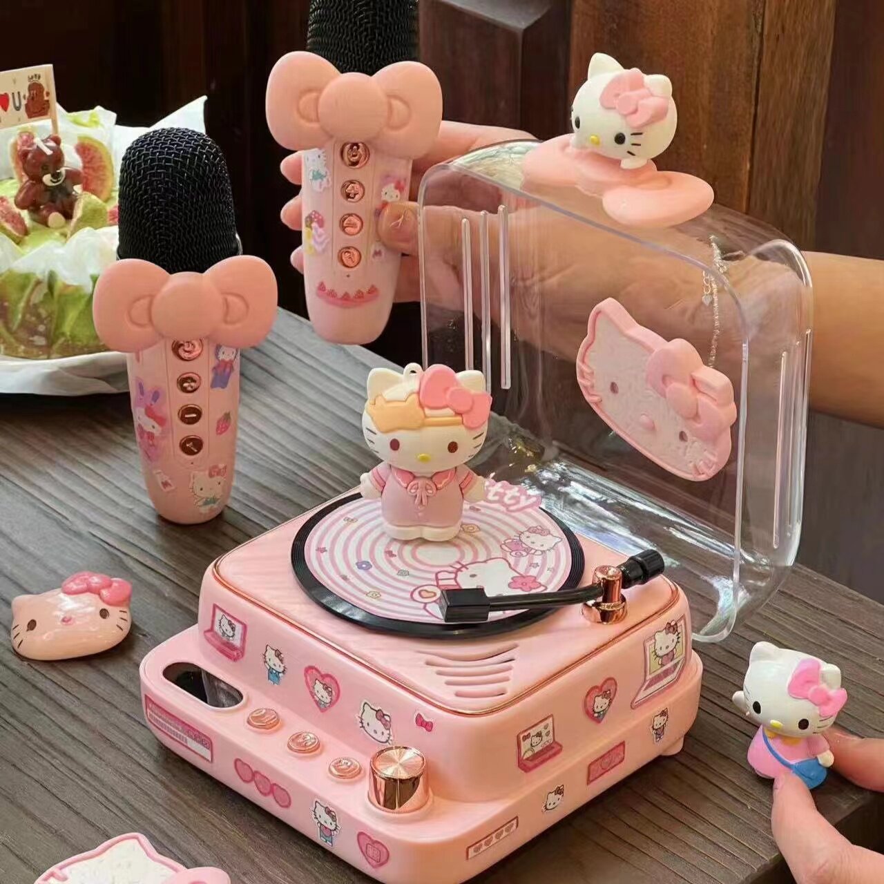 hellokitty唱片机蓝牙音响可爱小众KT猫音箱创意生日礼物女生闺蜜