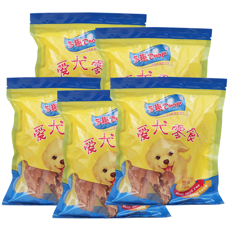 多趣狗零食整条400g*5袋磨牙棒