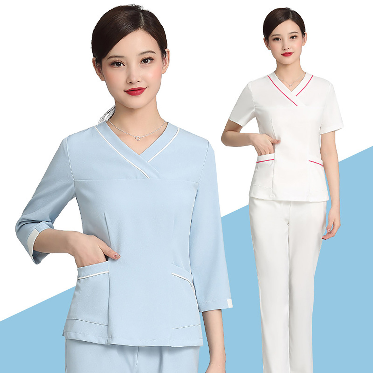 工作服spa技师套装美容院工作服图片
