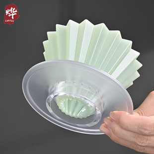 烨咖啡折纸滤杯 手冲咖啡滴滤杯蛋糕杯V60树脂防摔过滤杯漏斗