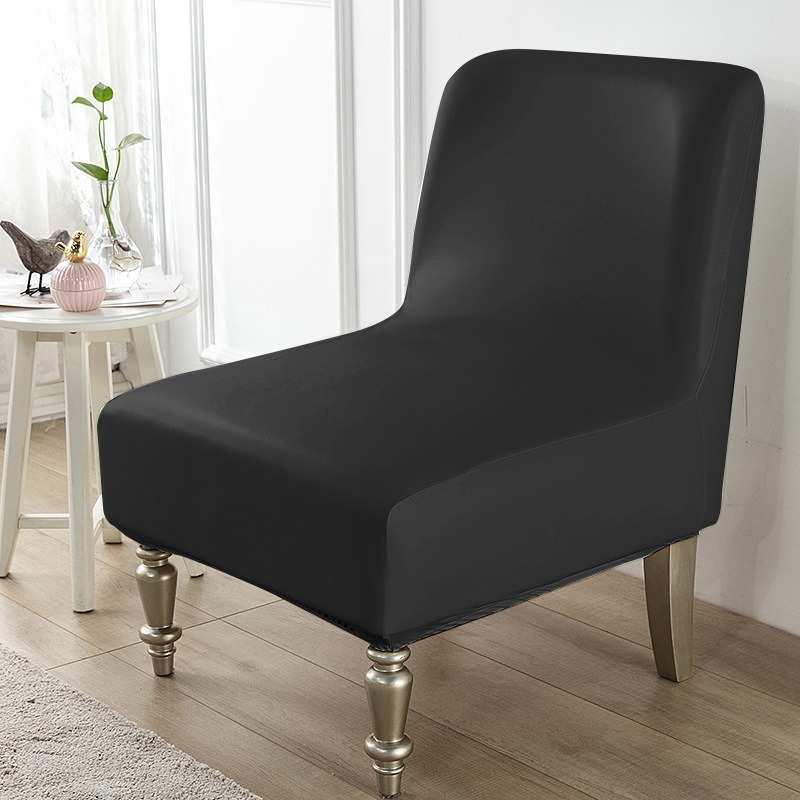 亚马逊PU防水家用弹力椅套无扶手单人沙发套纯色酒店椅套椅子套罩