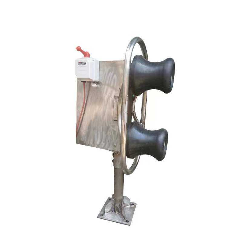 船用12V24V电动起网机起绳起笼收网立式双轮不锈钢橡胶轮小船快