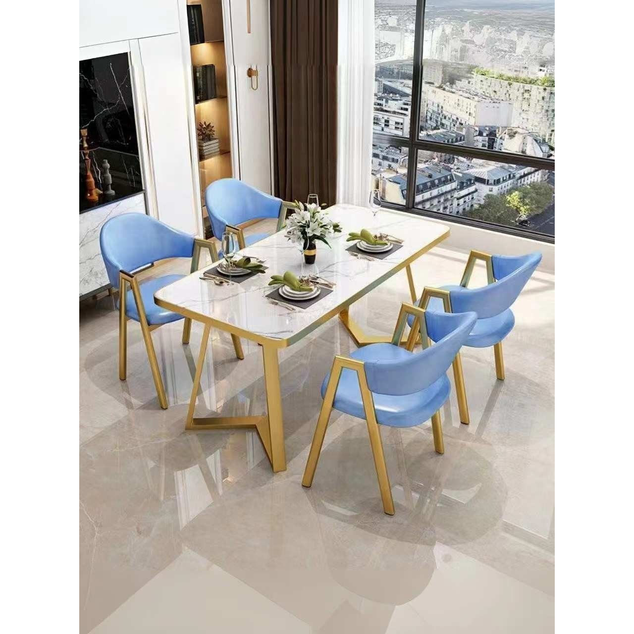 北欧轻奢洽谈桌椅组合现代简约咖啡奶茶店小户型家用长方形餐桌子,鲜花速递/花卉仿真/绿植园艺,割草机/草坪机,淘宝优惠券,粉丝福利购,淘宝优惠卷