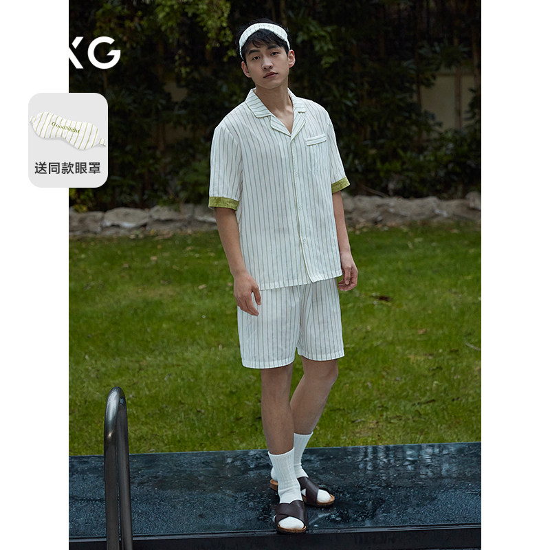 GXG清新条纹短袖家居服