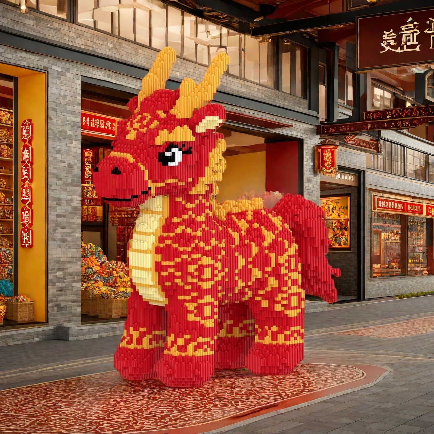 新款马年吉祥物马到成功系列适用于乐高积木拼装小颗粒新年礼物