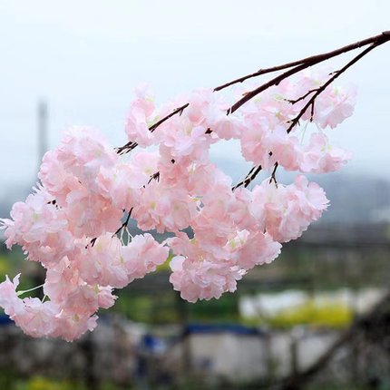 仿真樱花枝婚庆假花树梅花桃花枝塑料花室内客厅吊顶阳台花藤装饰