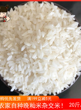 新米安徽农家自产双晚稻米杂交米长粒香大米20斤装10kg煲仔饭炒饭