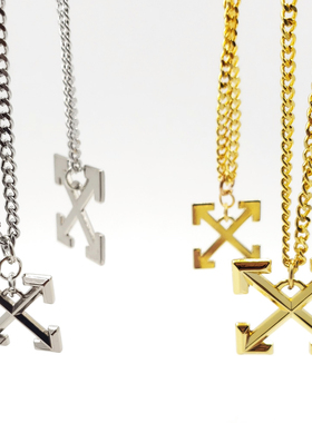 嘻哈街头男女情侣925银吊坠项链