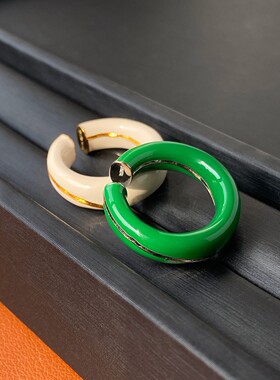 珐琅滴釉开口设计感的独特女生戒指单人戒新款潮网红指环