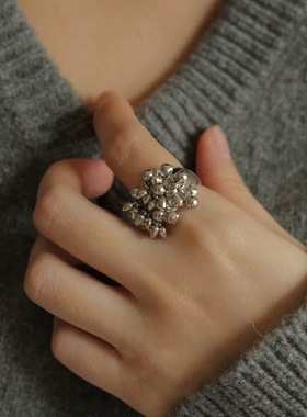 韩国小众inodore同款爱心球球造型戒指女小众设计高级感气质手饰