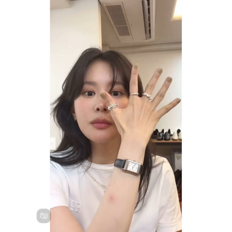 韩国博主label happyrim同款戒指女小众设计亮银色叠戴开口情侣戒