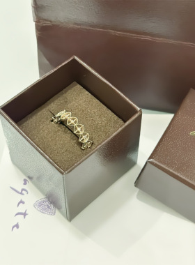 日系经典蔷薇镂空宽戒 925银镀金钱串子招财戒指女