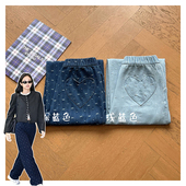 后口袋爱心显瘦女牛仔裤 030721 「Jennie满绣爱心蝴蝶结」韩系