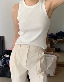 印花背心打底百搭单品夏季 修身 八NET爱心外穿背心 081426