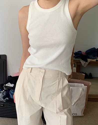 修身显瘦青春流行百搭印花背心