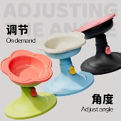 猫碗陶瓷防打翻猫咪水碗保护颈椎可调节高度猫食碗狗盆狗碗宠物碗