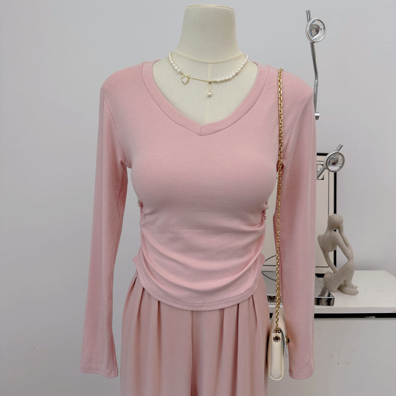 长袖纯欲薄款棉质女款