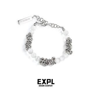 猫眼石欧美潮高级荆棘冷淡风朝男女同款个性配饰手链D-1676