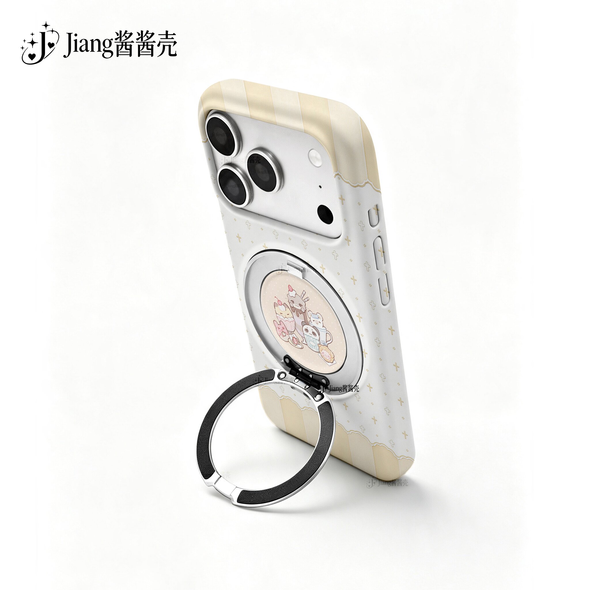 可爱卡通图案支架手机壳