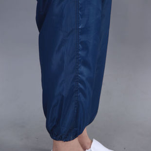 防尘工作服裤子防灰尘工装裤条纹防静电单裤子松紧腰松紧裤脚裤子