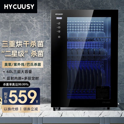 海科师HYCUUSY消毒柜家用厨房小型迷你台式桌面保洁消毒碗柜餐具