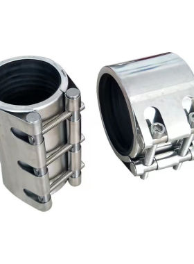 程篇不锈钢管道连接器双向接头伸缩接免焊快速接DN150*116mm管外