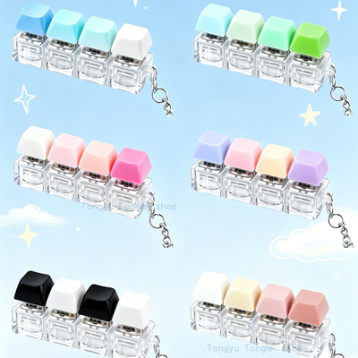clicker keyboard fidget toy keychain cute pendant解压按键
