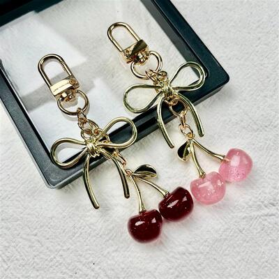 Cherry keychain bag pendant accessories Charms for Wome挂件