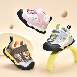 学步鞋男宝宝0-1-3岁2秋冬婴幼儿鞋子女童鞋软底机能加绒加厚棉鞋