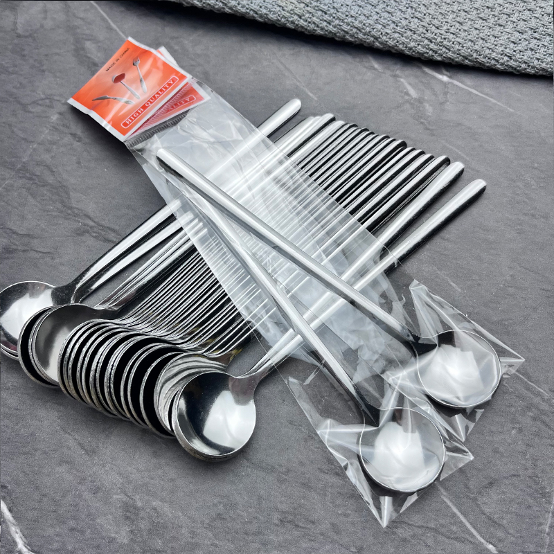 独立包装加厚不锈钢勺子长柄