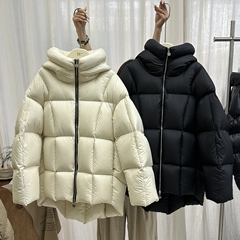 设计师小众2024冬季新款羽绒服女中长款重磅加厚宽松云朵泡芙外套
