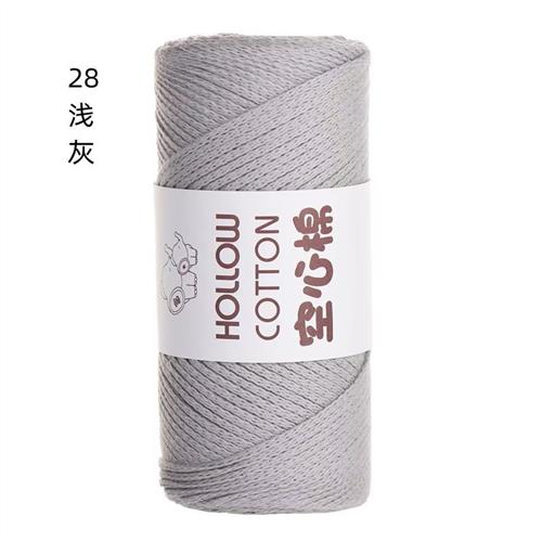空心棉线2mm中粗棉麻线手工编织diy钩针包包线韩国圆股线