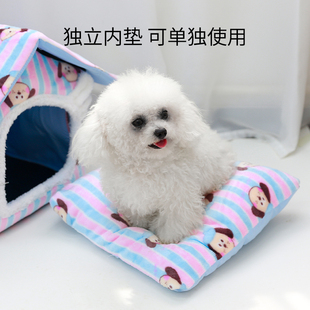 冬天宠物新款 通用 保暖封闭式 狗狗房子可拆洗猫咪可爱安全感窝四季