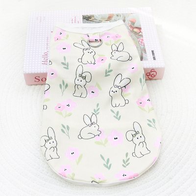 宠物狗狗可爱小兔子背心可牵引小狗衣服夏季薄款泰迪比熊小型幼犬